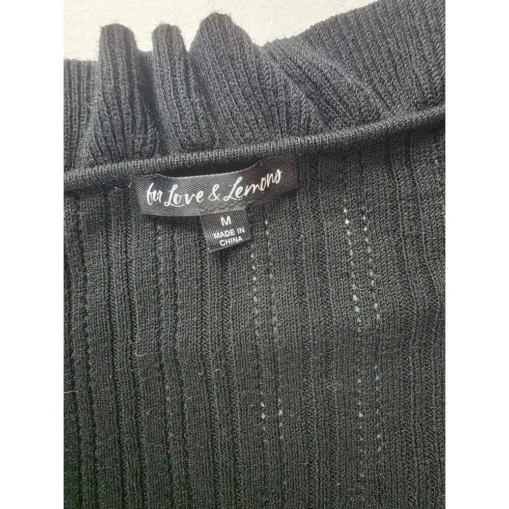 For Love And Lemons Camielle Knit Ruffle Sweater Size Medium